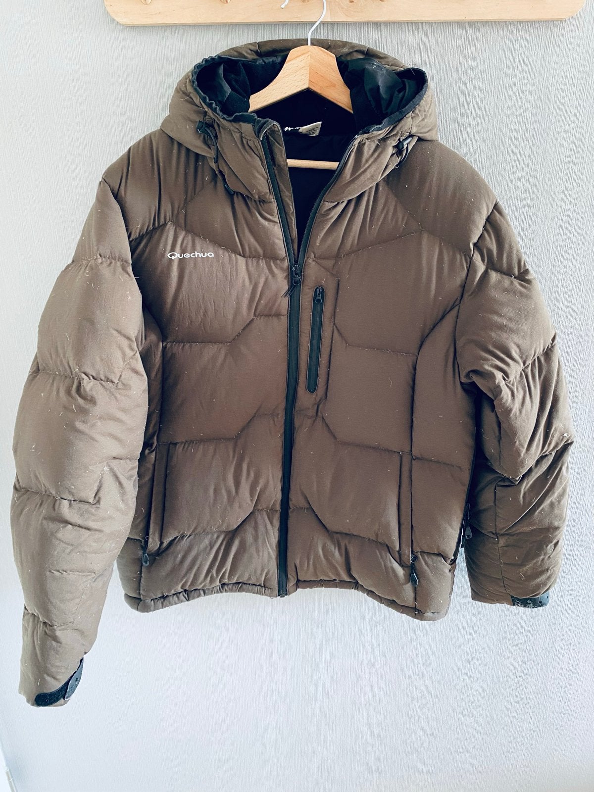 Dons winterjas Decathlon Quechua maat L, Ophalen of Verzenden, Gedragen, Maat 52/54 (L), Bruin