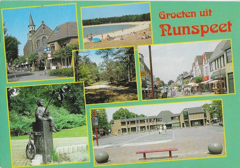 Nunspeet gelopen ansichtkaart ( 345 ), Ophalen of Verzenden, 1980 tot heden, Gelopen, Gelderland