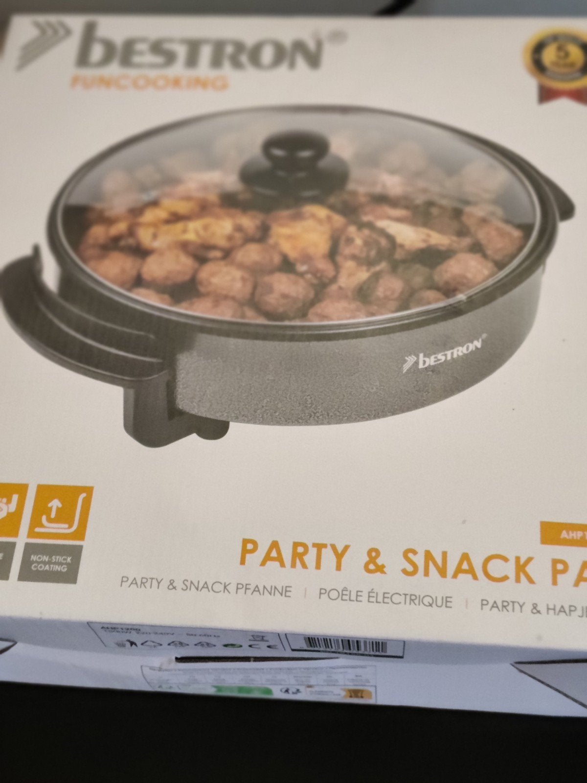 Bestron AHP1200 Party & Snack Pan - Hapjespan, Ophalen of Verzenden, Nieuw