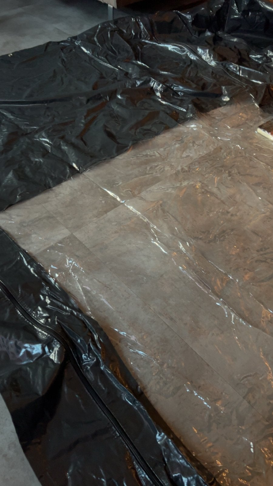 Overkappingzijwand-550g pvc (2 kleine gaatjes), Tuin en Terras, Ophalen of Verzenden, Gebruikt, Overige typen