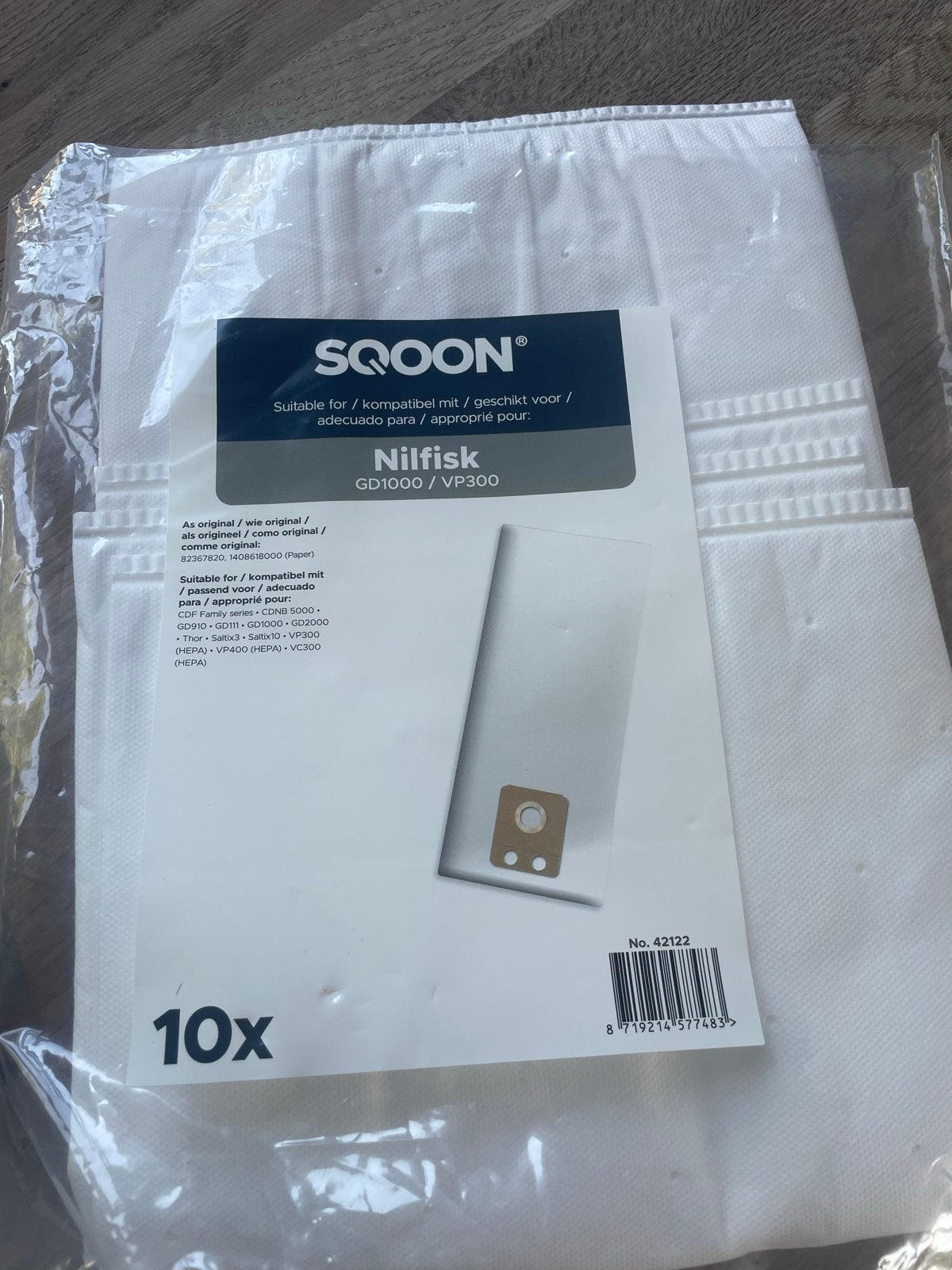 SQOON Stofzuigerzakken voor Nilfisk GD1000/VP300 (10 stuks), Stofzak, Verzenden, Overige typen, Nieuw