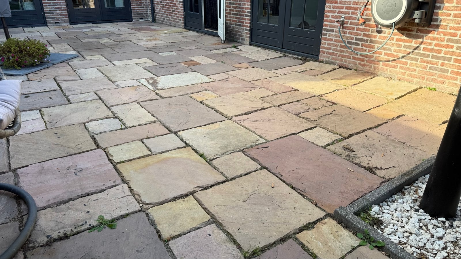 Flagstone terrastegels van natuursteen 70m2, Tuin en Terras, Ophalen, Gebruikt, Terrastegels, Natuursteen