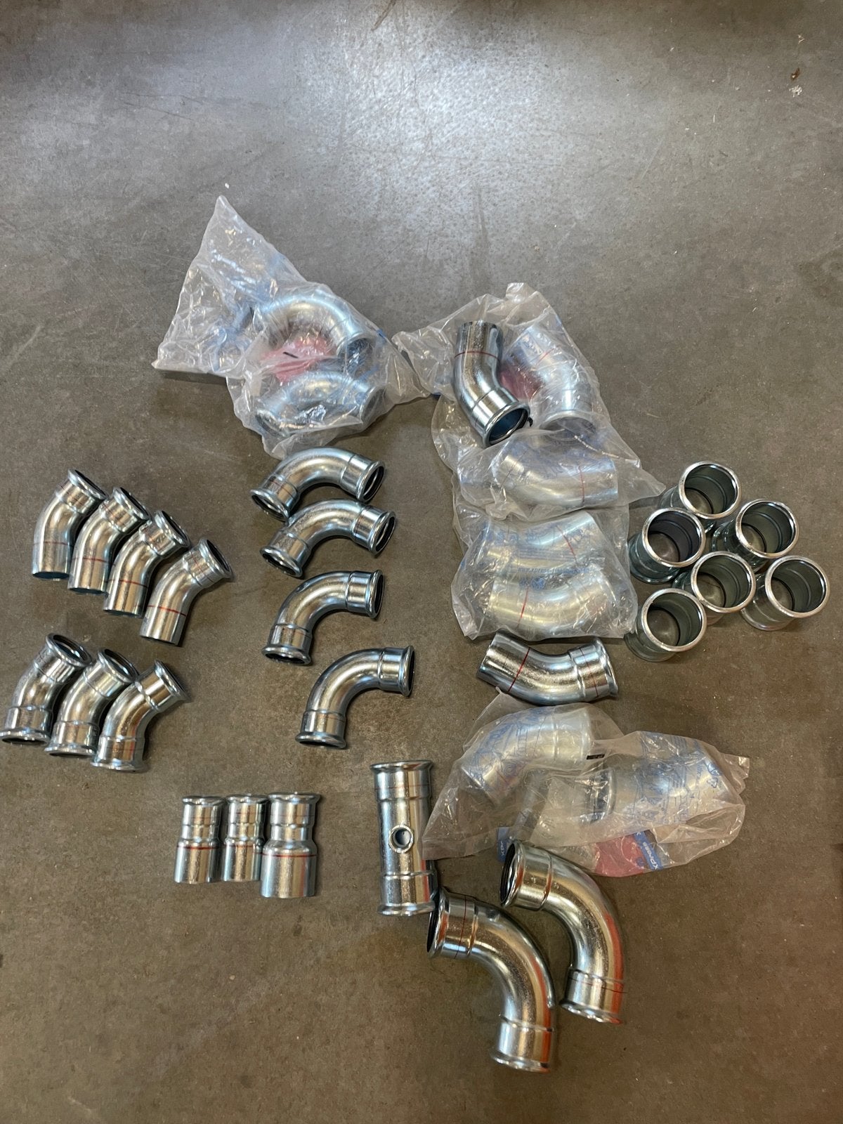 VSH XPress Stalen Bochten 42/54mm, Doe-het-zelf en Verbouw, Buizen en Afvoer, Overige materialen, Bochten, Nieuw, Ophalen of Verzenden