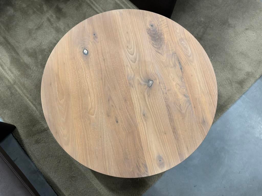 Showmodel Bert Plantagie Fuse Salontafel Noten Hout D90, 100 tot 150 cm, Zo goed als nieuw, Minder dan 50 cm, Bert Plantagie