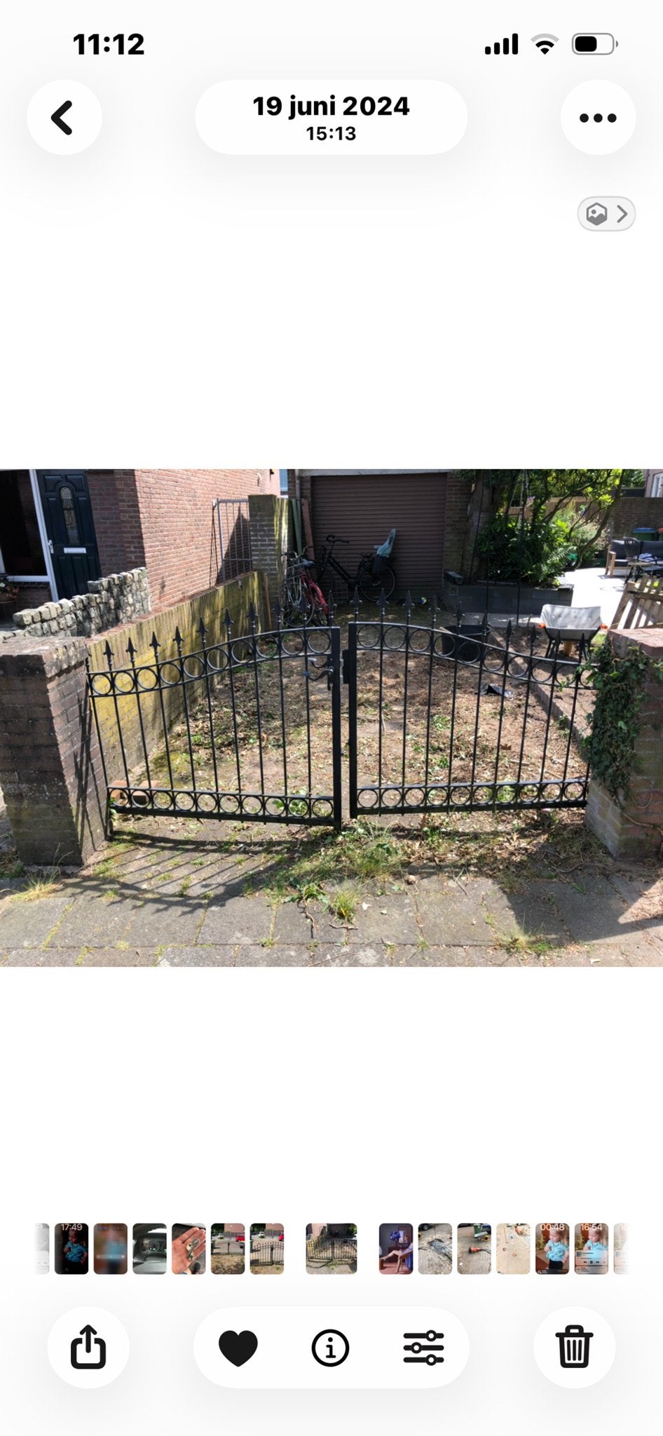 Set: Dubbele Tuinpoort Oprit & Poortje Voortuin (Sierhekwerk, Ophalen, Met poort, Gebruikt, Sierhekwerk