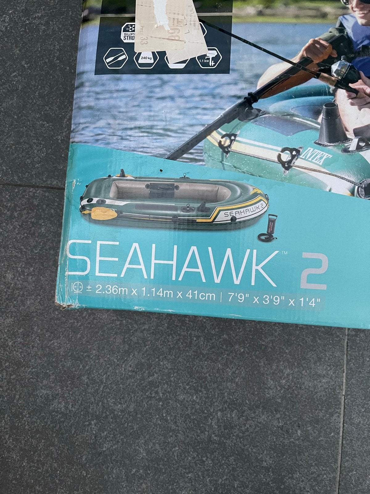 Nieuwe Intex Seahawk 2 Kayak - Ongebruikt in doos, Watersport en Boten, Ophalen, Opblaasbaar, Nieuw, 2-persoons