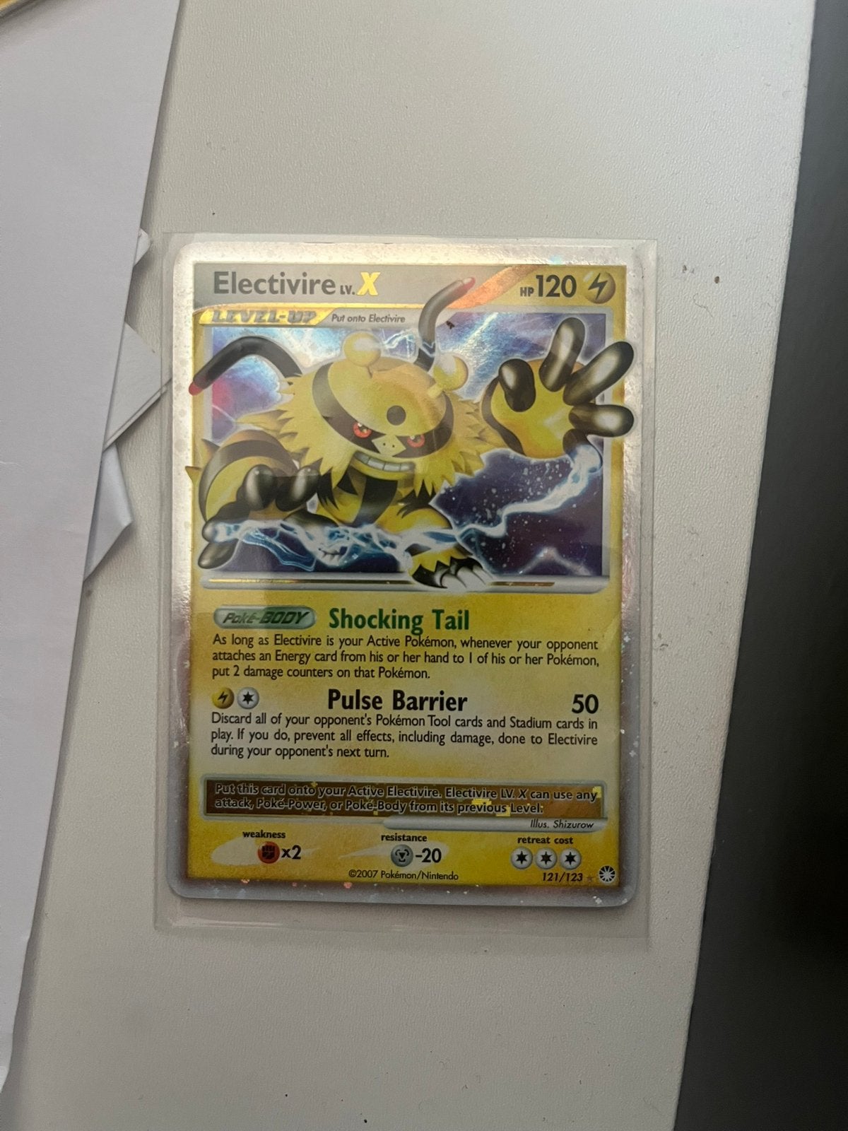 Pokemon Electivire X 121/123 Holo (engels), Ophalen of Verzenden, Losse kaart