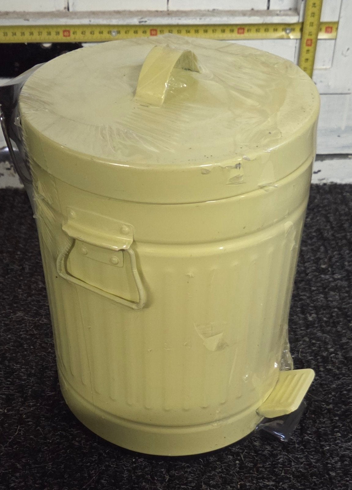 Retro Pedaalemmer - 27 cm hoog, 20 cm doorsnee, Ophalen, Vintage, Gebruikt, Metaal