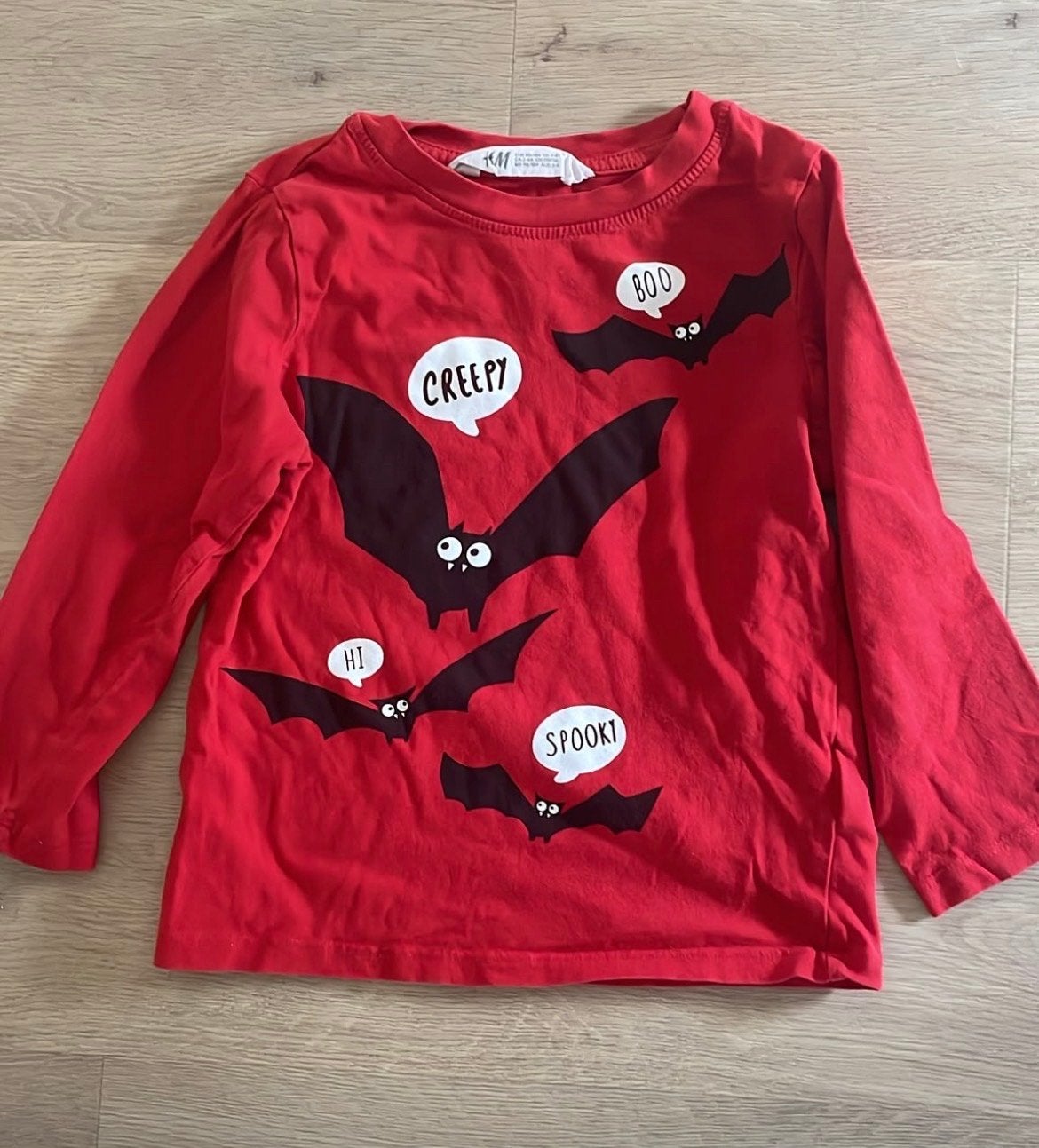 H&M Halloween T-shirt 98/104cm, Ophalen of Verzenden, Gebruikt, Jongen of Meisje, Shirt of Longsleeve