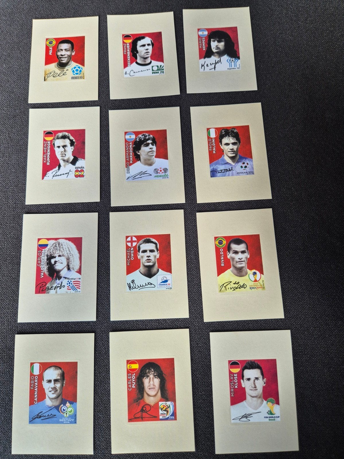Panini FIFA World Cup 2018 Legends Stickers C1-C12, Verzenden, Zo goed als nieuw, Overige sporten, Poster, Plaatje of Sticker