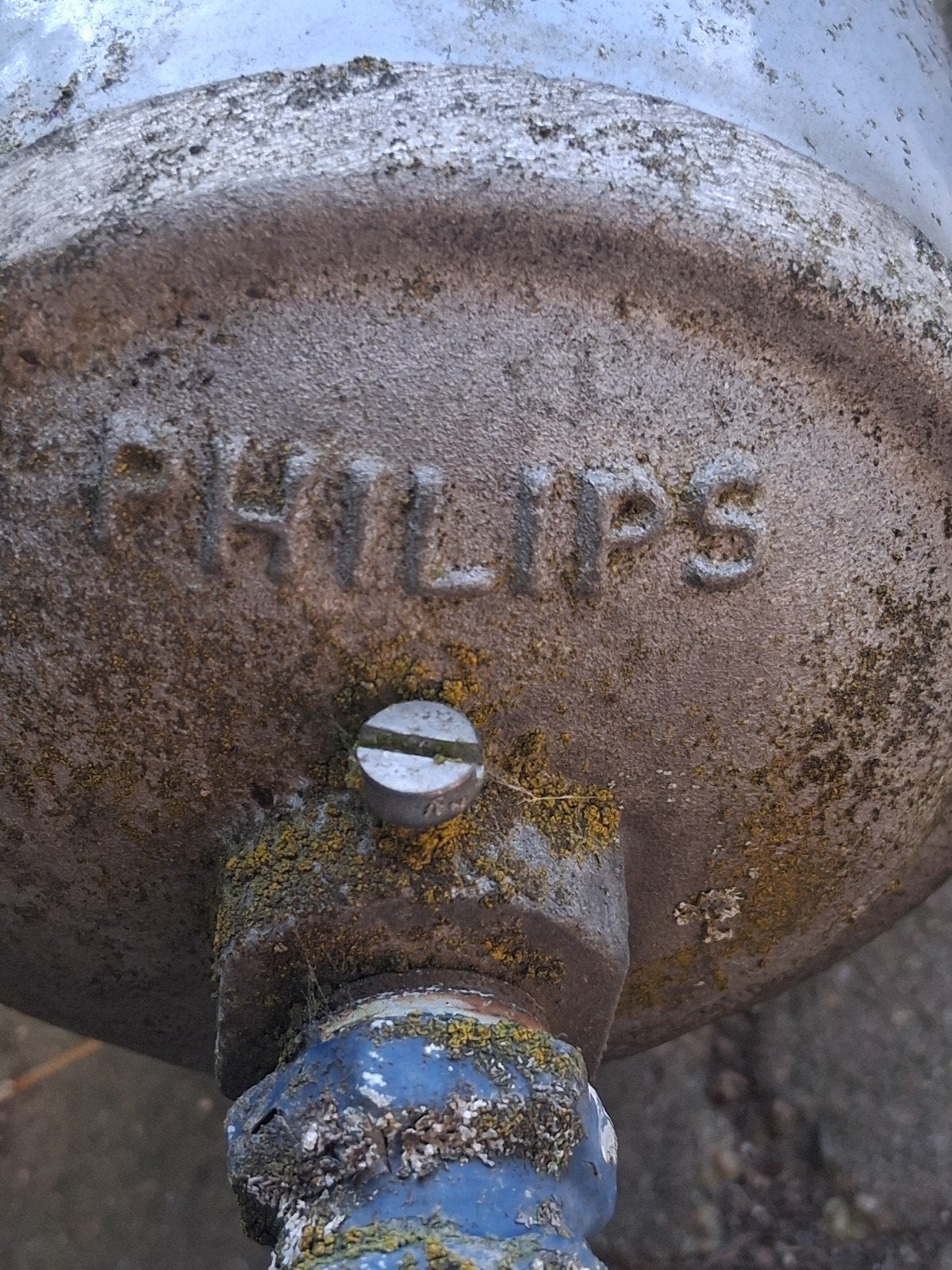 Vintage Philips buitenlamp - 2.23m hoog, Antiek en Kunst, Antiek | Lampen, Ophalen