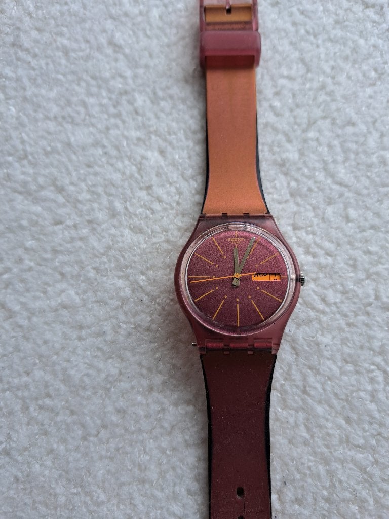 Swatch dameshorloge, Sneaky Peaky GP 701, Kunststof, Gebruikt, Polshorloge, Swatch