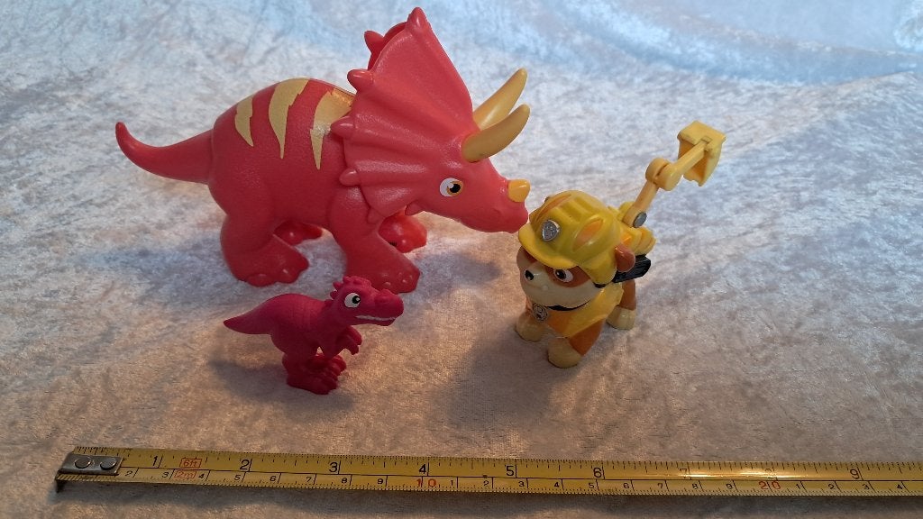 z.g.a.n Rubble met Triceratops, dinosaurus, Dino Rescue, Ophalen of Verzenden, Zo goed als nieuw