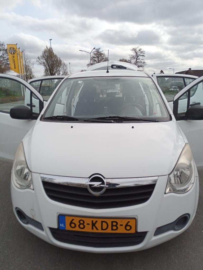 Opel Agila Eco flex 1.0 12V 2009 Wit, Auto's, 31 €/maand, Origineel Nederlands, Handgeschakeld, Particulier