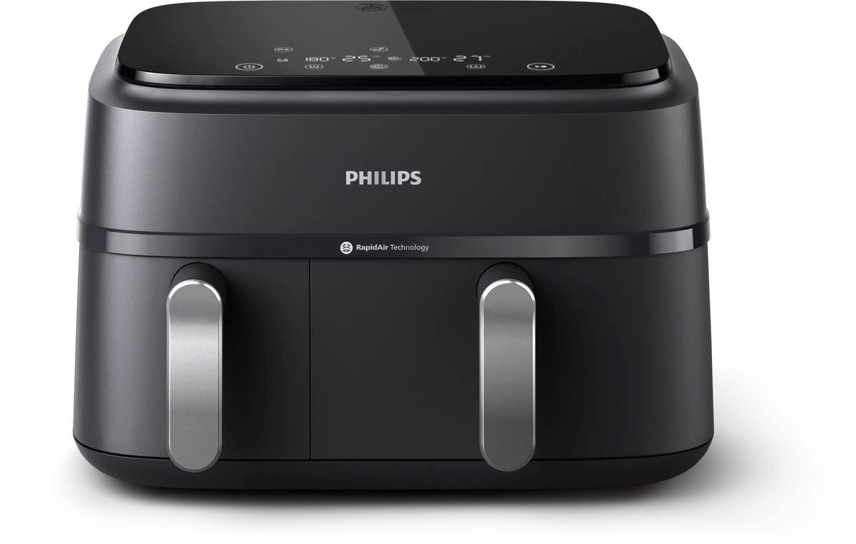 Philips Airfryer XXL met dubbele manden - Zwart, Ophalen of Verzenden, Nieuw, Airfryer XXL, 1500 gram of meer
