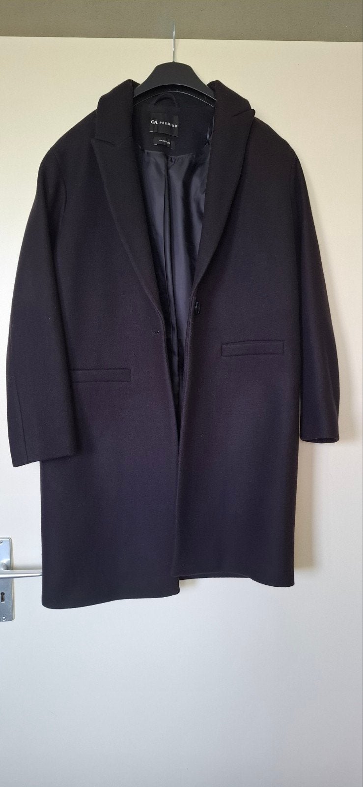 C&A Premium Oversized Mantel van Italiaanse Wol, Kleding | Dames, Ophalen, C&A Premium, Zwart, Maat 42/44 (L)