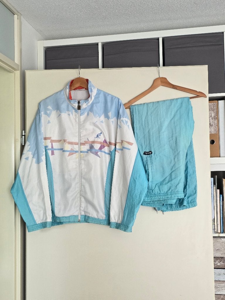 Compleet Blauw Oldschool Australian Pak 52/52, Maat 52/54 (L), Blauw, Ophalen of Verzenden, Zo goed als nieuw
