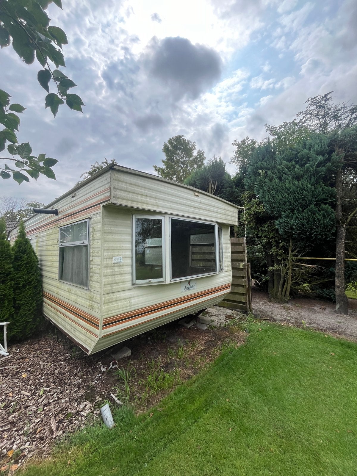 Stacaravan 3 x 9 meter Kingfischer, Caravans en Kamperen, Stacaravans, tot en met 2, Ophalen