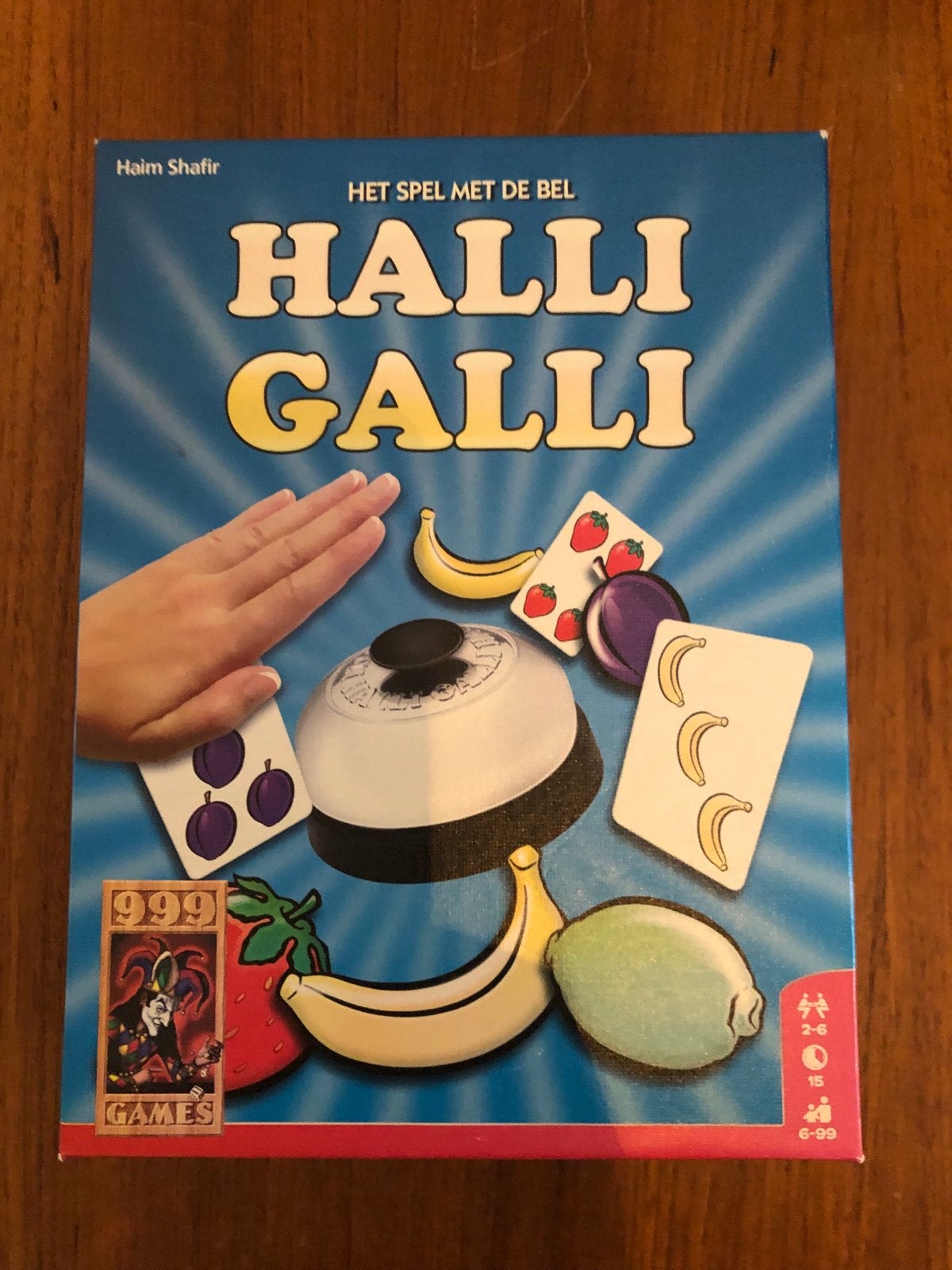 Halli Galli - Het snelle kaartspel met de bel, Drie of vier spelers, Ophalen, Zo goed als nieuw