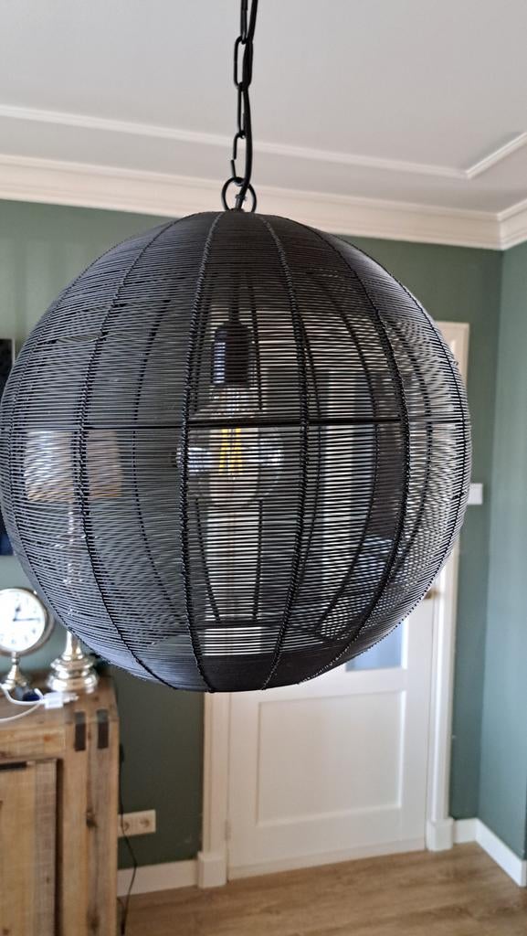 Hanglamp zwart draadstaal, Ophalen, Minder dan 50 cm