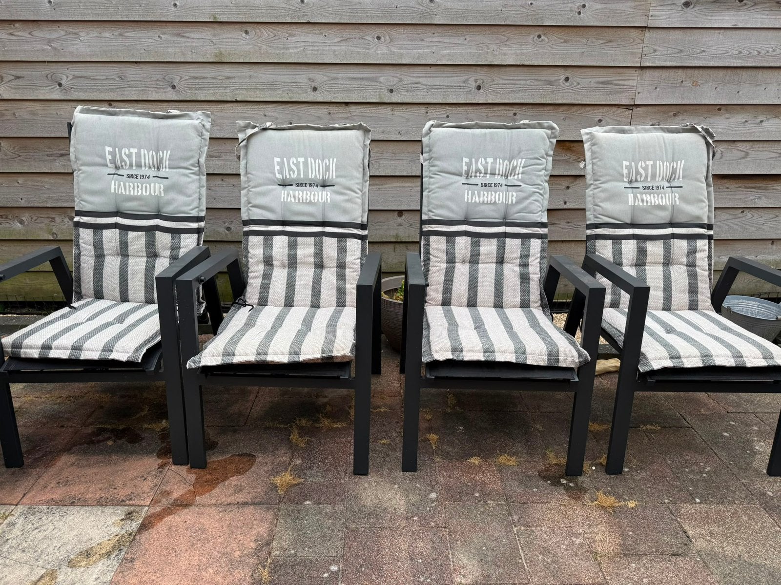 4 leuke stoelkussens, Tuin en Terras, Ophalen, Gebruikt
