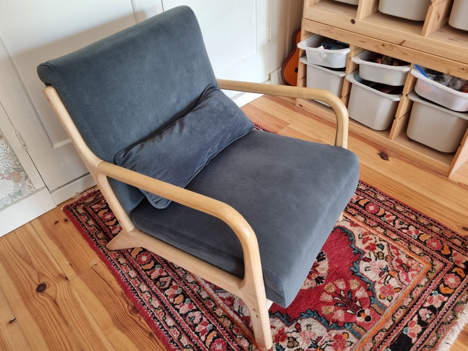Woood fauteuill Mark, Ophalen, Eenpersoons, 90 cm