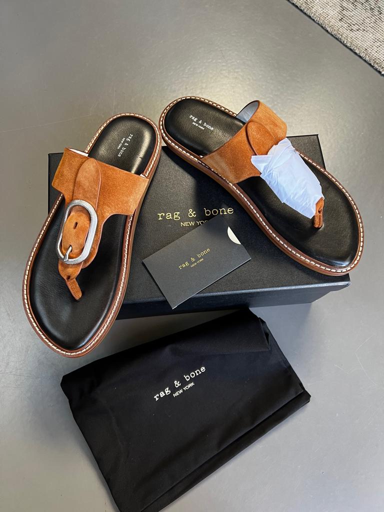 Rag & Bone nieuwe slippers leer in doos 39/39,5- TIEN insta, Slippers, TIEN concepts, -, Nieuw