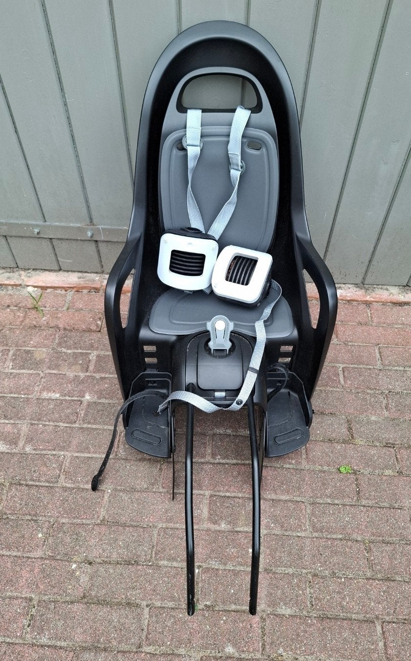 Fietsstoeltje/ fietszitje Polisport Groovy, Fietsen en Brommers, Achterzitje, Voetsteuntjes, Polisport achterzitje, Zo goed als nieuw