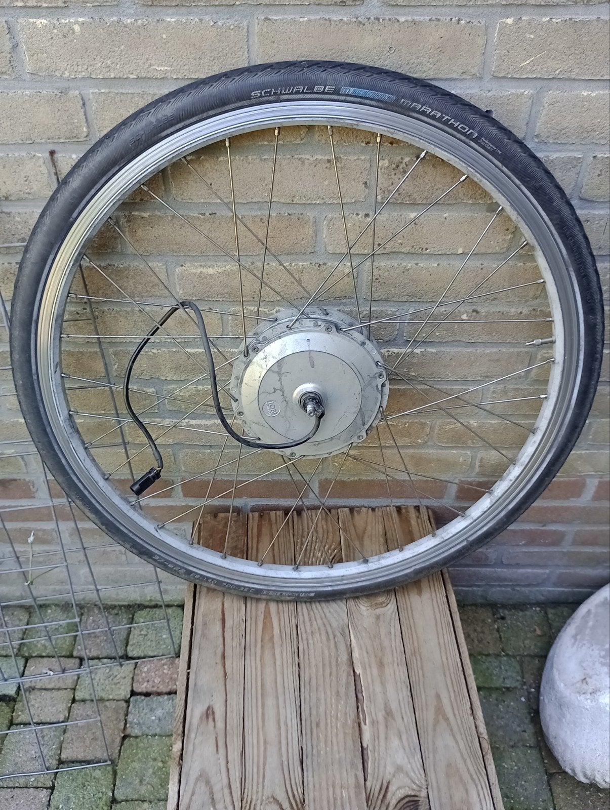 voorwiel met motor voorwielmotor Koga 3 pins + extra wiel, Gebruikt, Motor, Koga, Ophalen