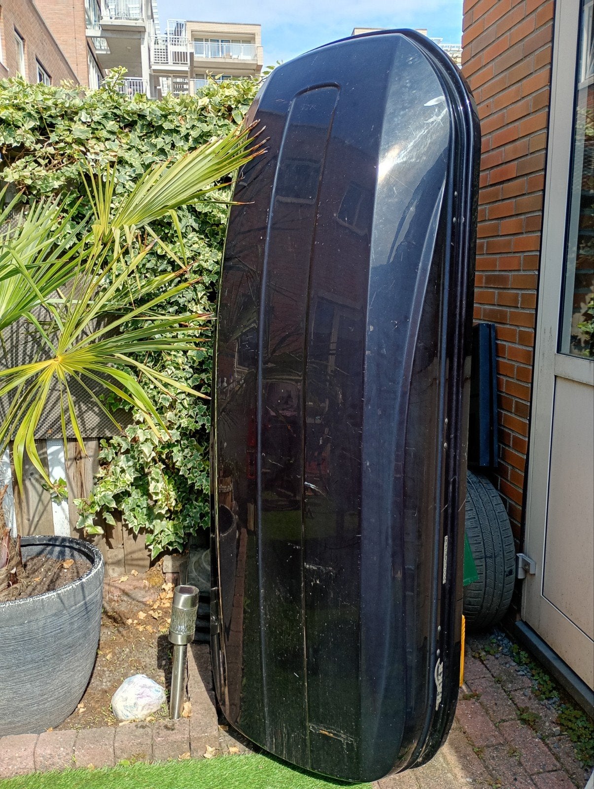 TE HUUR: Dakkoffer 400 L (met Thule Dakdragers), Ophalen, Zo goed als nieuw