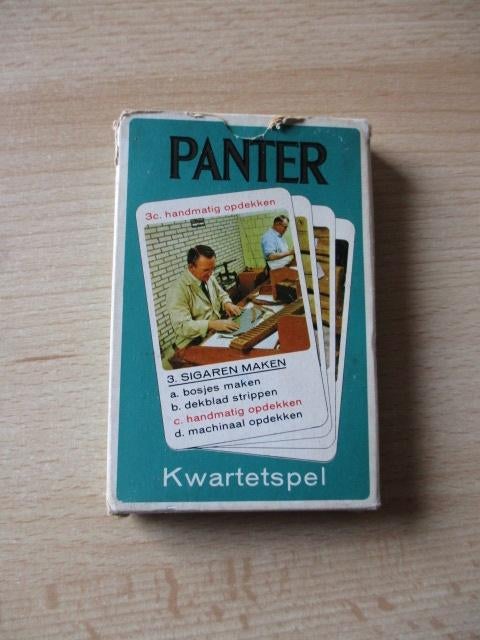 Panter Sigarenfabriek kwartetspel  oud!, Ophalen of Verzenden, Gebruikt