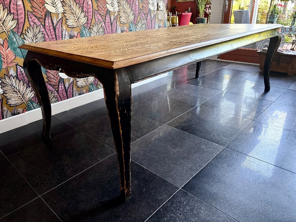 Ideale tafel en stoelen voor groot gezin, Ophalen, Gebruikt, 200 cm of meer, 50 tot 100 cm