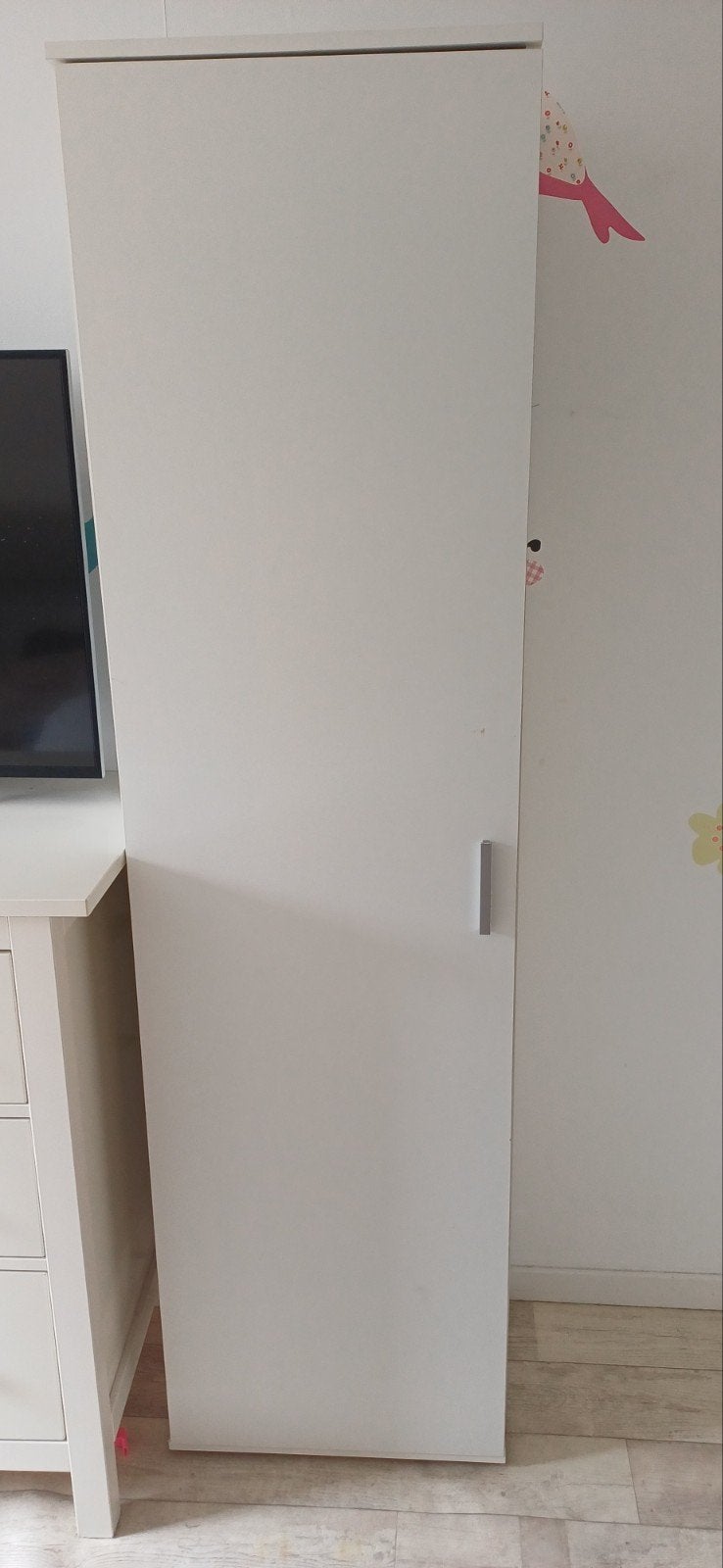 Witte kledingkast met planken, Ophalen, 50 tot 100 cm, Modern, 150 tot 200 cm