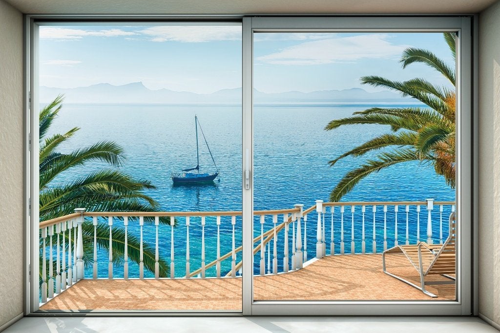 Vlies fotobehang Tranquillo | Strand behang 3D effect, Verzenden, Fotobehang, Natuurlijk