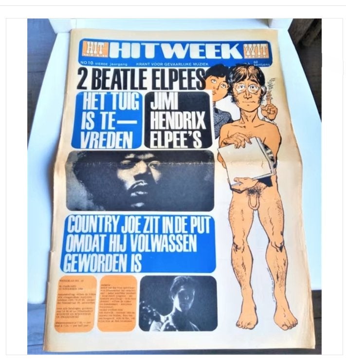 Hitweek nr. 10 (1968) - Beatles, Hendrix, Lennon/Ono, Ophalen of Verzenden, Gelezen, Muziek, Film of Tv