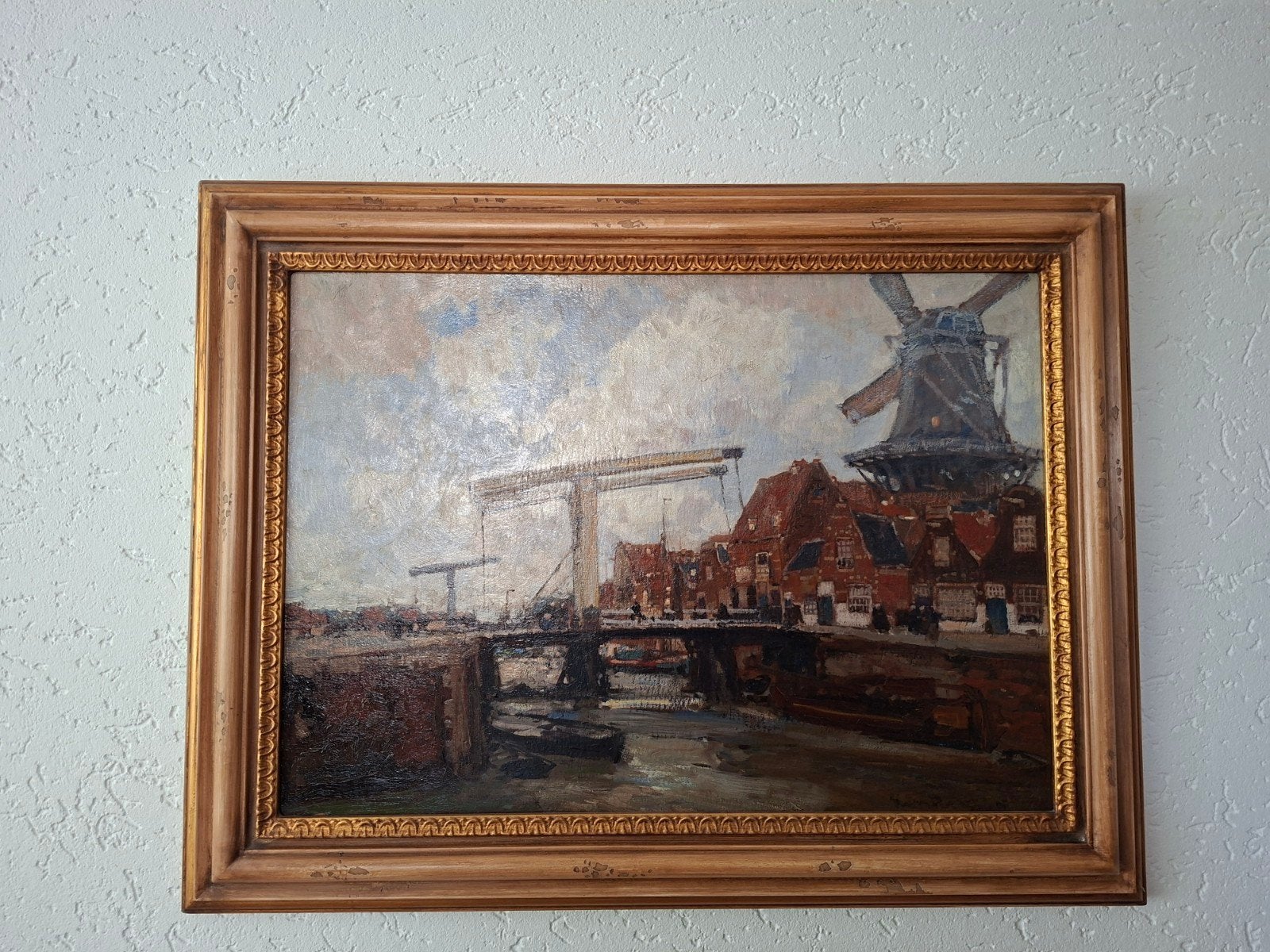 Molen in Haarlem. 1903, Antiek en Kunst, Ophalen of Verzenden