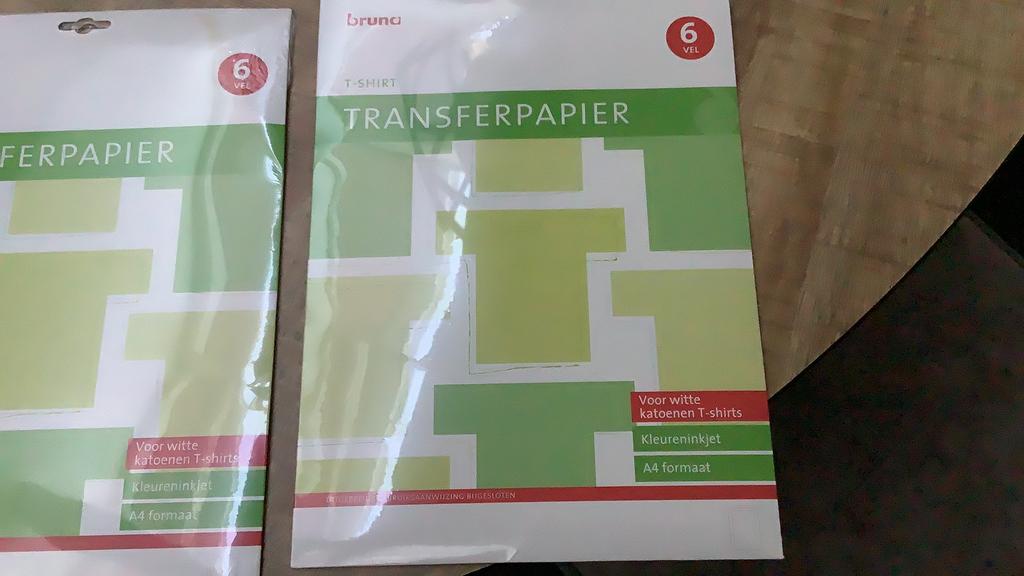 Transferpapier voor t- shirts…nieuw van de Bruna, Geschikt voor stof, Nieuw, Ophalen of Verzenden, Papier of Karton