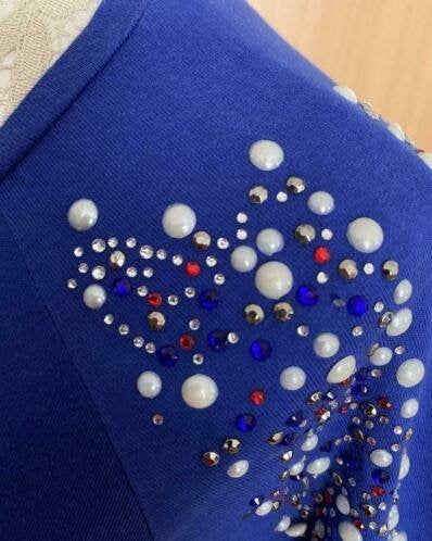 Nikkie top maat 34/36[v], Blauw, Ophalen of Verzenden, Zo goed als nieuw, Korte mouw