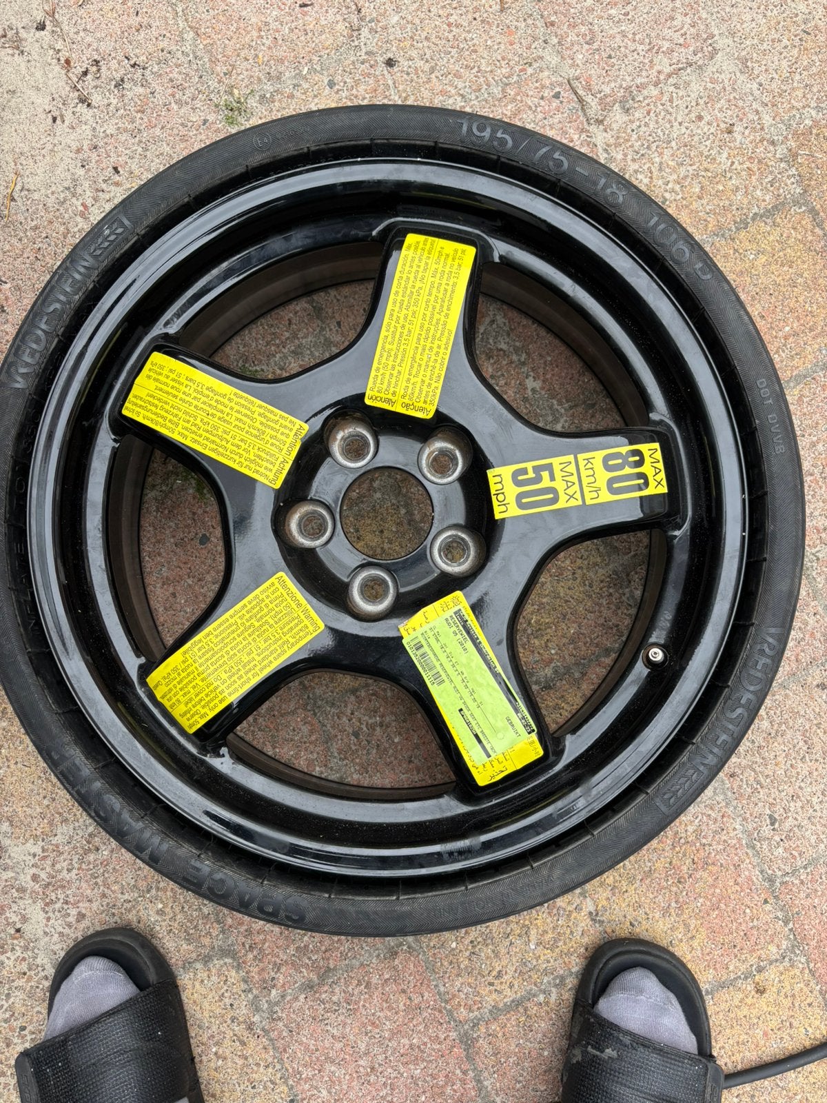 Opvouwbaar reservewiel audi   5x112. Met nieuwe band, Auto-onderdelen, Ophalen of Verzenden