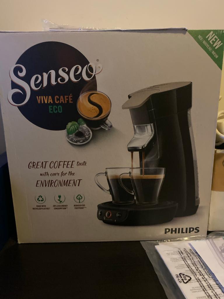Senseo Viva Café Eco Koffiezetapparaat - Nieuw in doos, Ophalen, Koffiepads en cups, 2 tot 4 kopjes, Koffiemachine