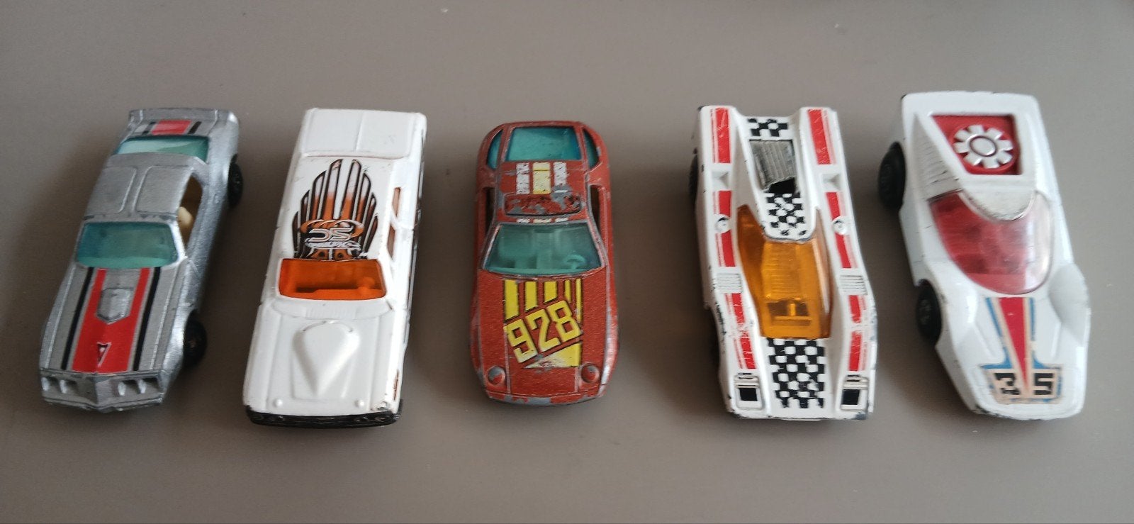 Set van 5 vintage modelauto's, Overige merken, Gebruikt, 1:50 of kleiner, Auto