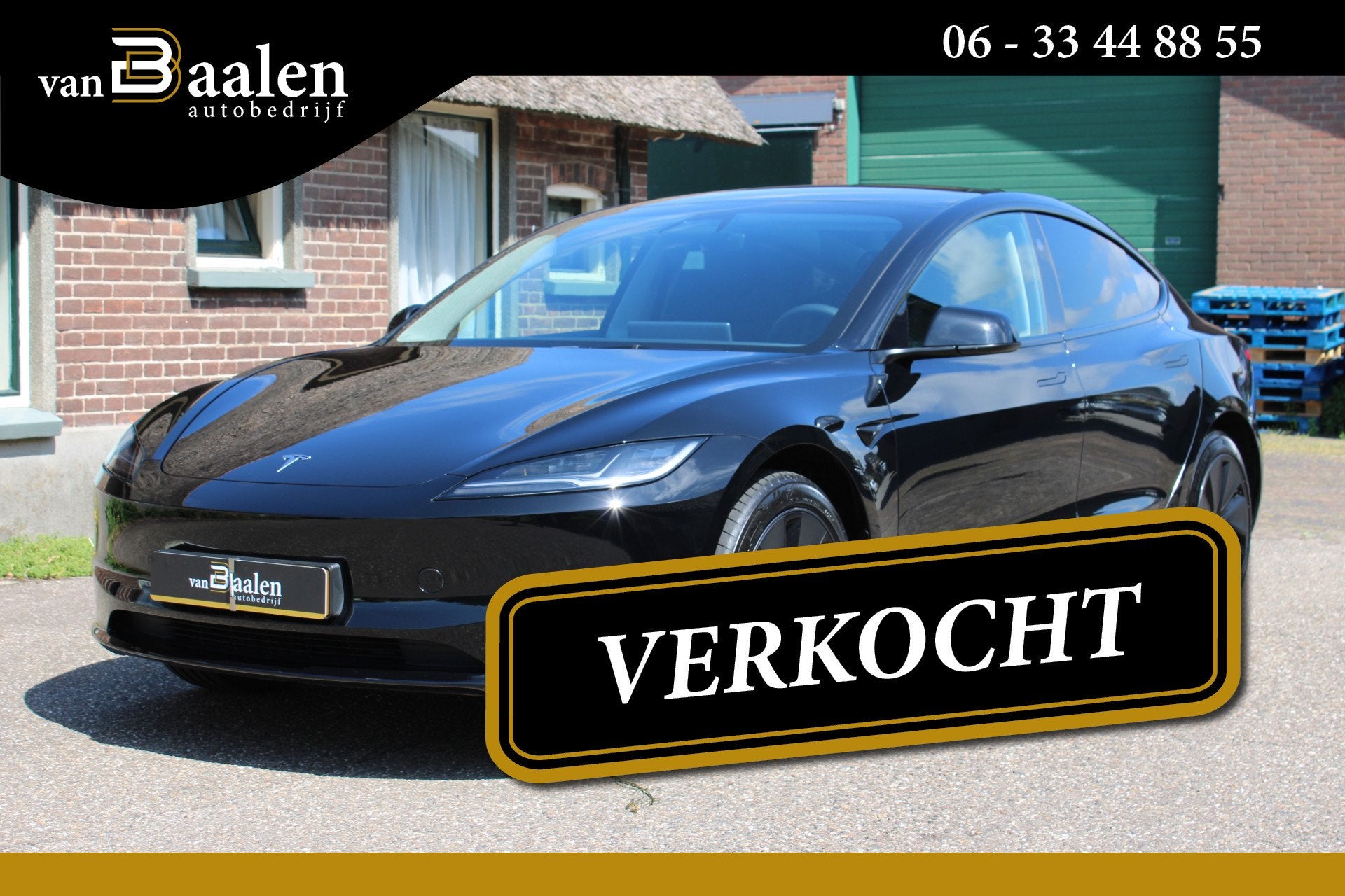 Tesla Model 3 AWD LONG RANGE *VERKOCHT!* (bj 2024), Auto's, Automaat, 629 km, Gebruikt, Zwart