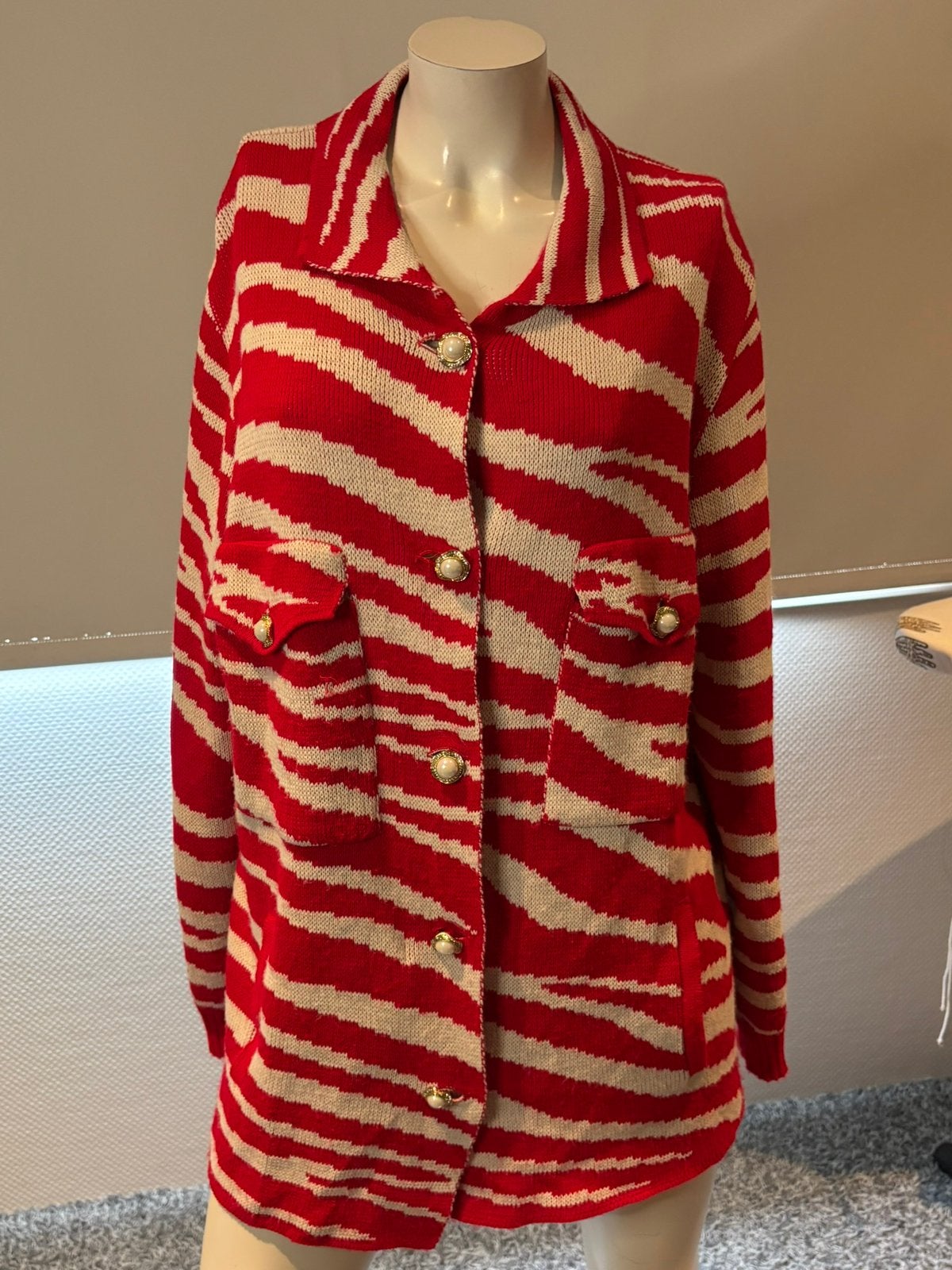 Maison 9 paris vest maat xl, Ophalen of Verzenden, Zo goed als nieuw, Maat 46/48 (XL) of groter, Rood