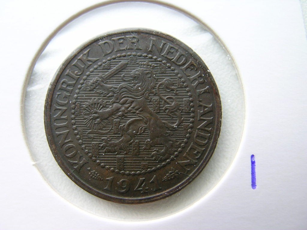 2,5 Cent 1941 (nr 1), Ophalen of Verzenden, Koningin Wilhelmina, Overige waardes, Losse munt