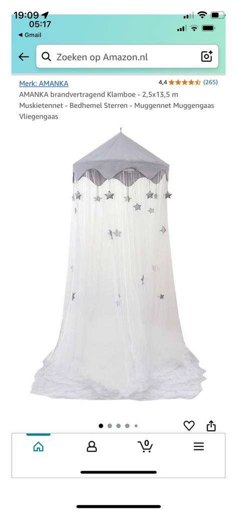 AMANKA Mosquito Net 2.5 x 13.5 m, Ophalen of Verzenden, Zo goed als nieuw, Lamp