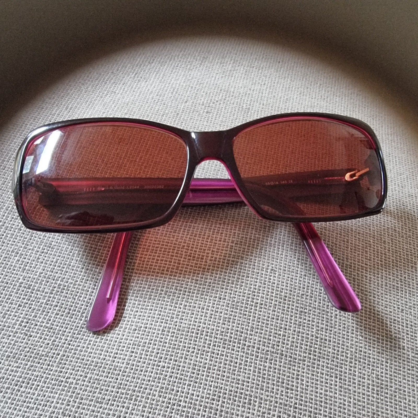 Original Lacoste Designer Zonnebril – Transparant Paars (Zon, Ophalen of Verzenden