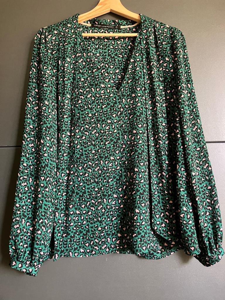 Steps Blouse met Luipaardprint en Hartjes - Maat 38, Kleding | Dames, Blouses en Tunieken, Ophalen of Verzenden, Zo goed als nieuw