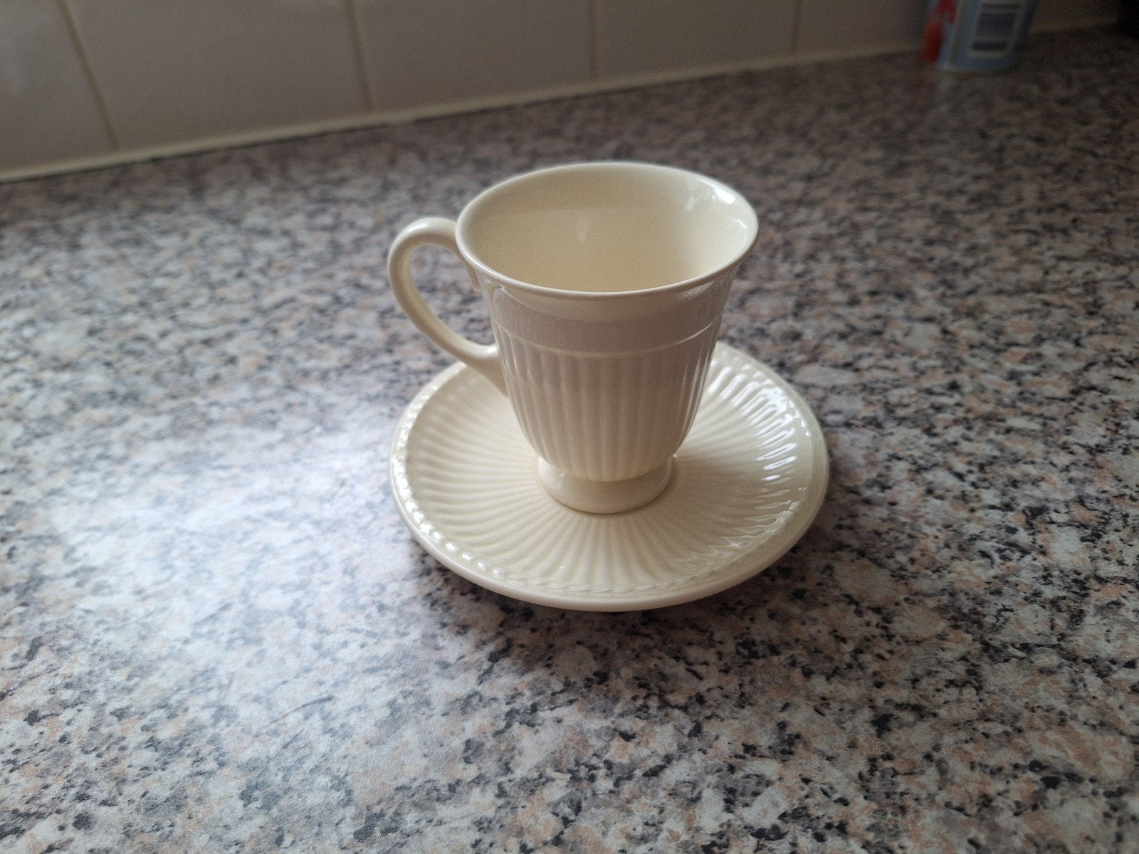 Set van 8 Wedgwood Etruria Barlaston kop en schotel, Ophalen of Verzenden
