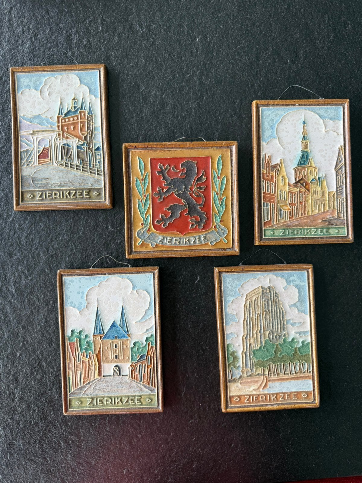 Zeldzame complete serie Delftse cloisonné tegels Zierikzee, Ophalen of Verzenden