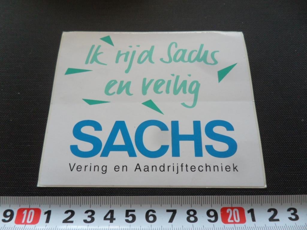 sticker ik rijd SACHS en veilig vering en aandrijftechniek *, Ophalen, Zo goed als nieuw